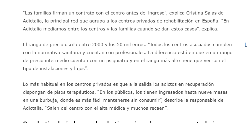 Mención en Moncloa a Adictalia
