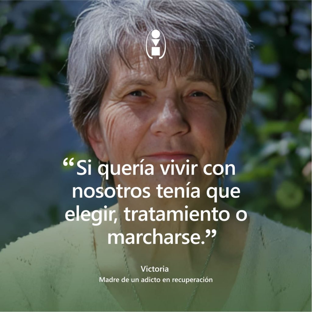 frase Victoria madre de adicto adicción